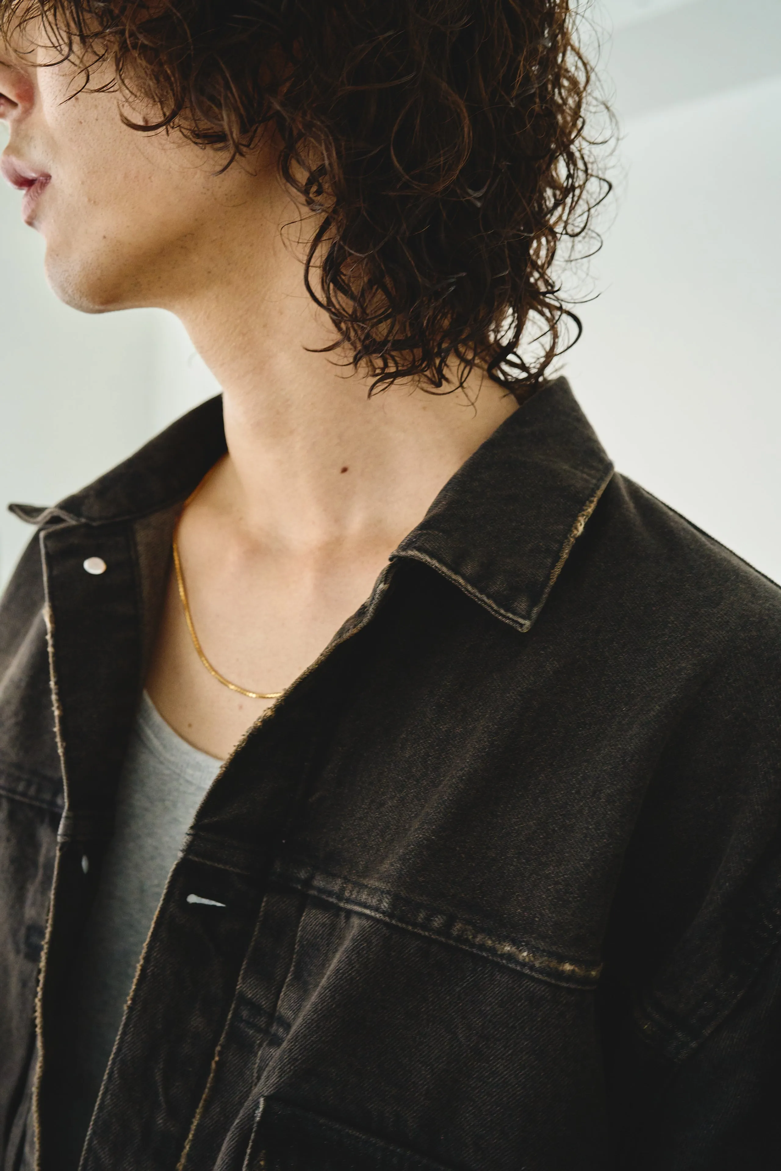 TYPE-1 wide broken denim trucker jacket