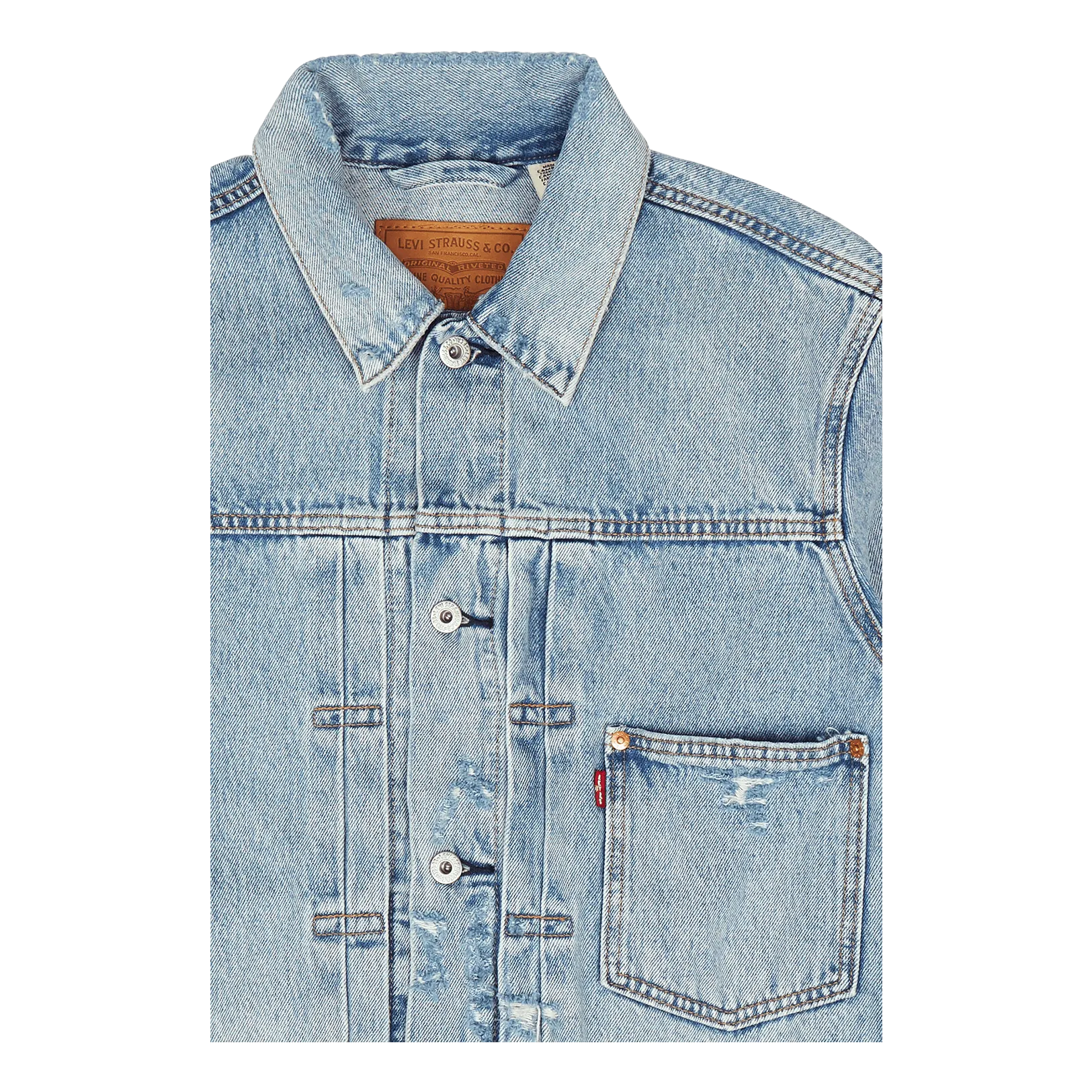 Type I Trucker Z7771  Light Indigo Worn In