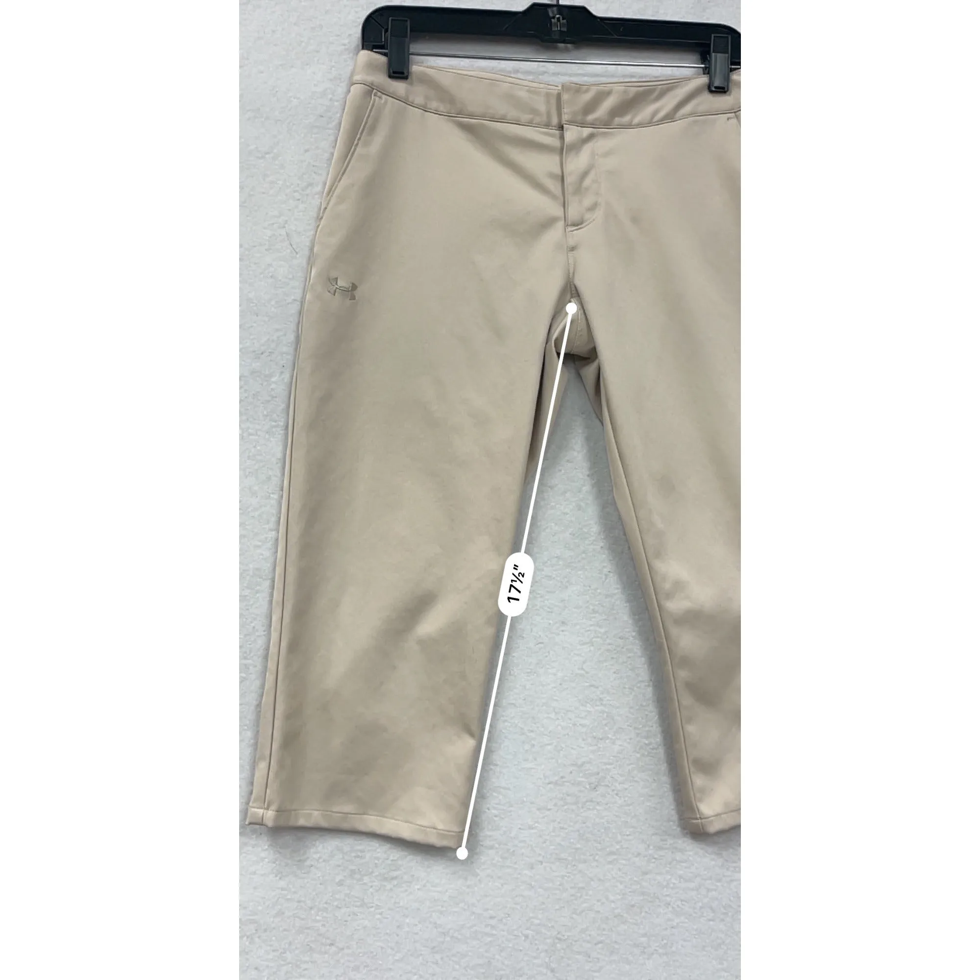 Under Armour Womens Capri Golf Pants Beige Size 2 #6623