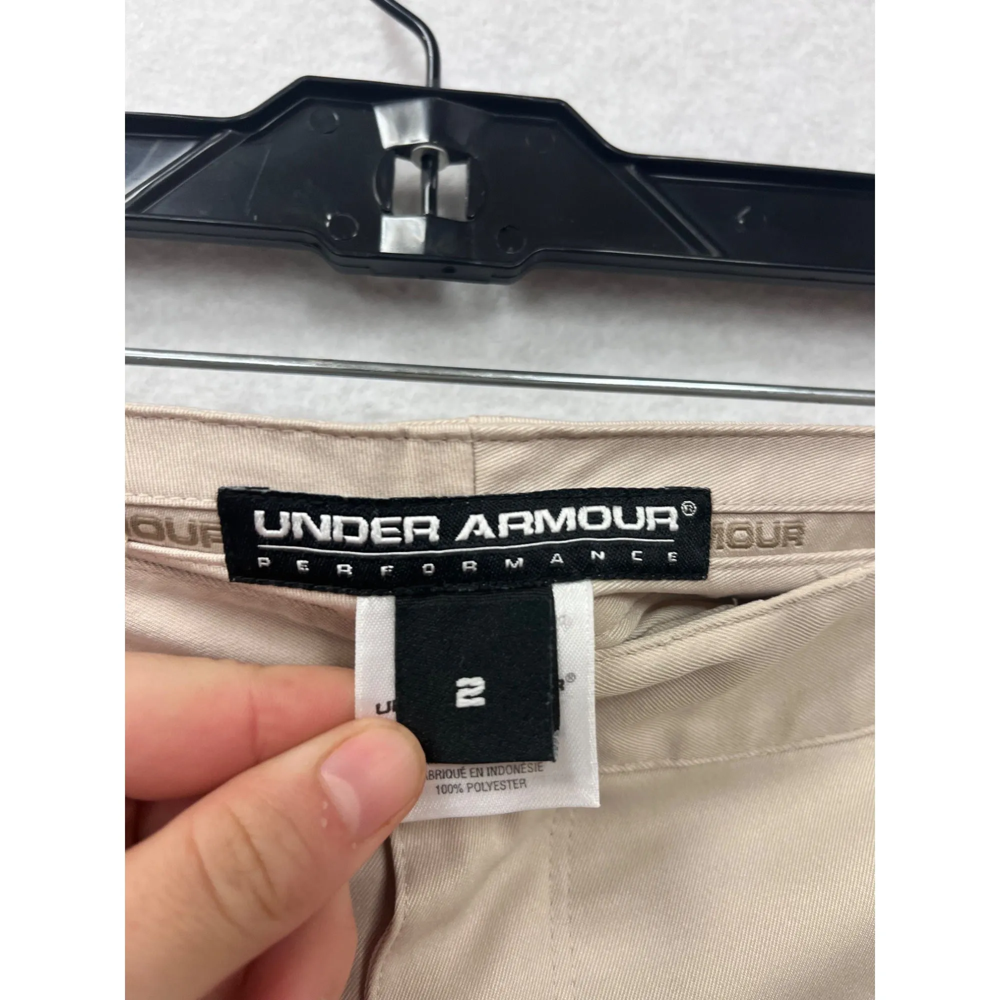 Under Armour Womens Capri Golf Pants Beige Size 2 #6623