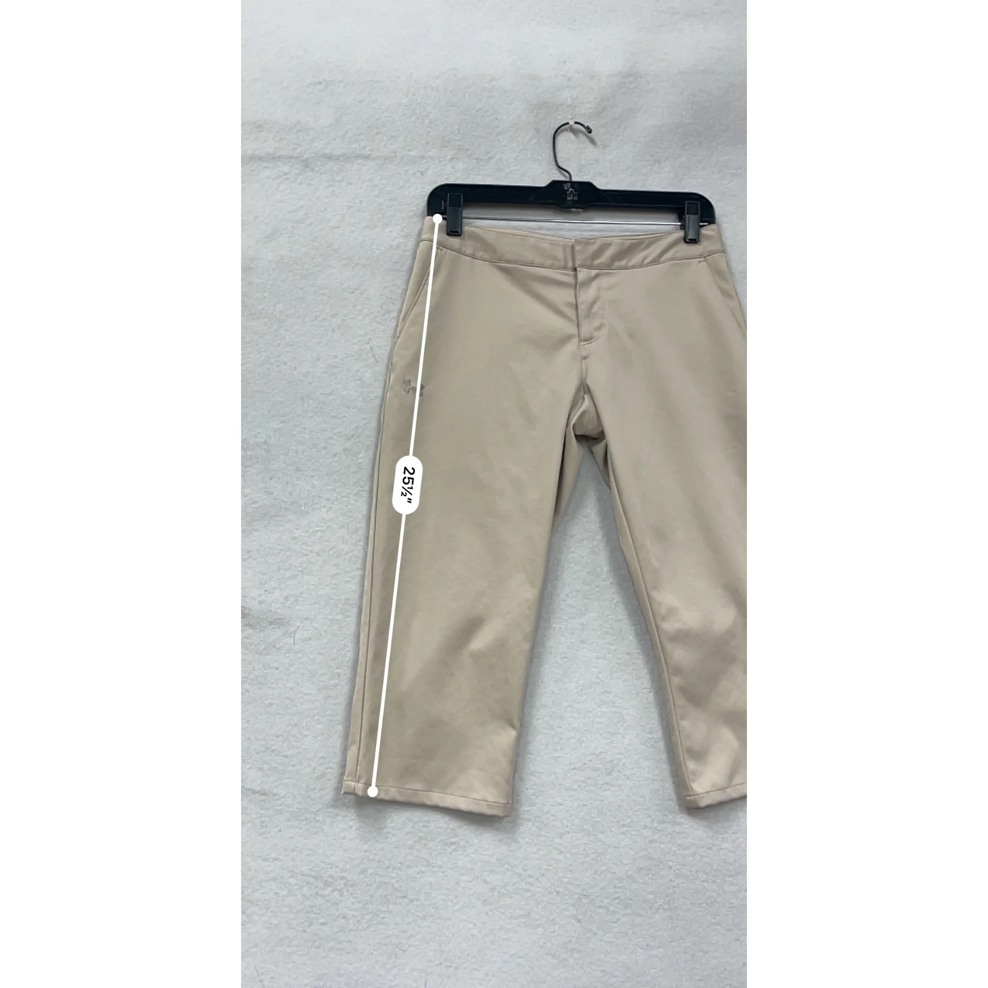 Under Armour Womens Capri Golf Pants Beige Size 2 #6623