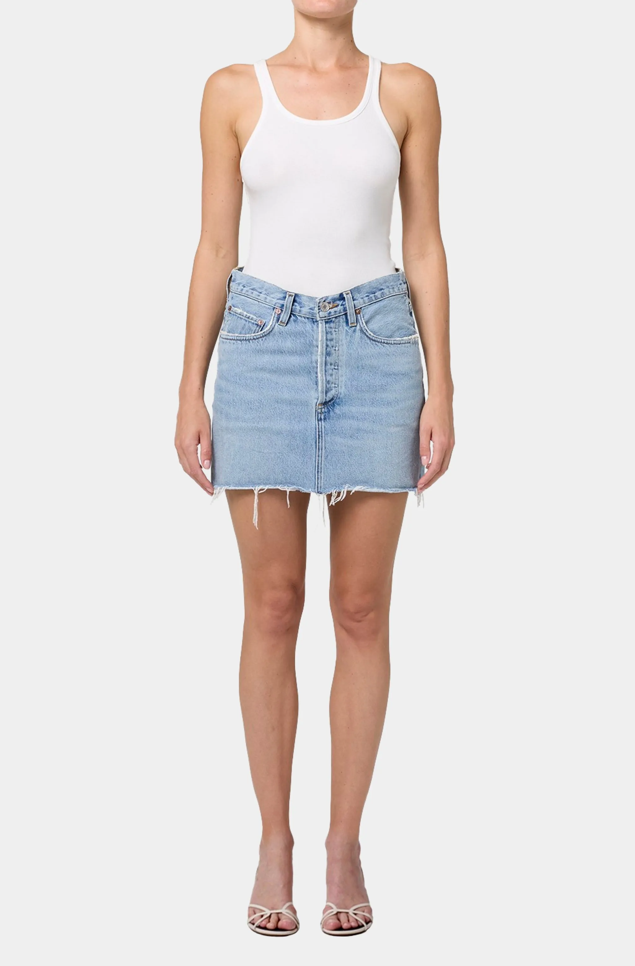 V-Waist Mini Skirt