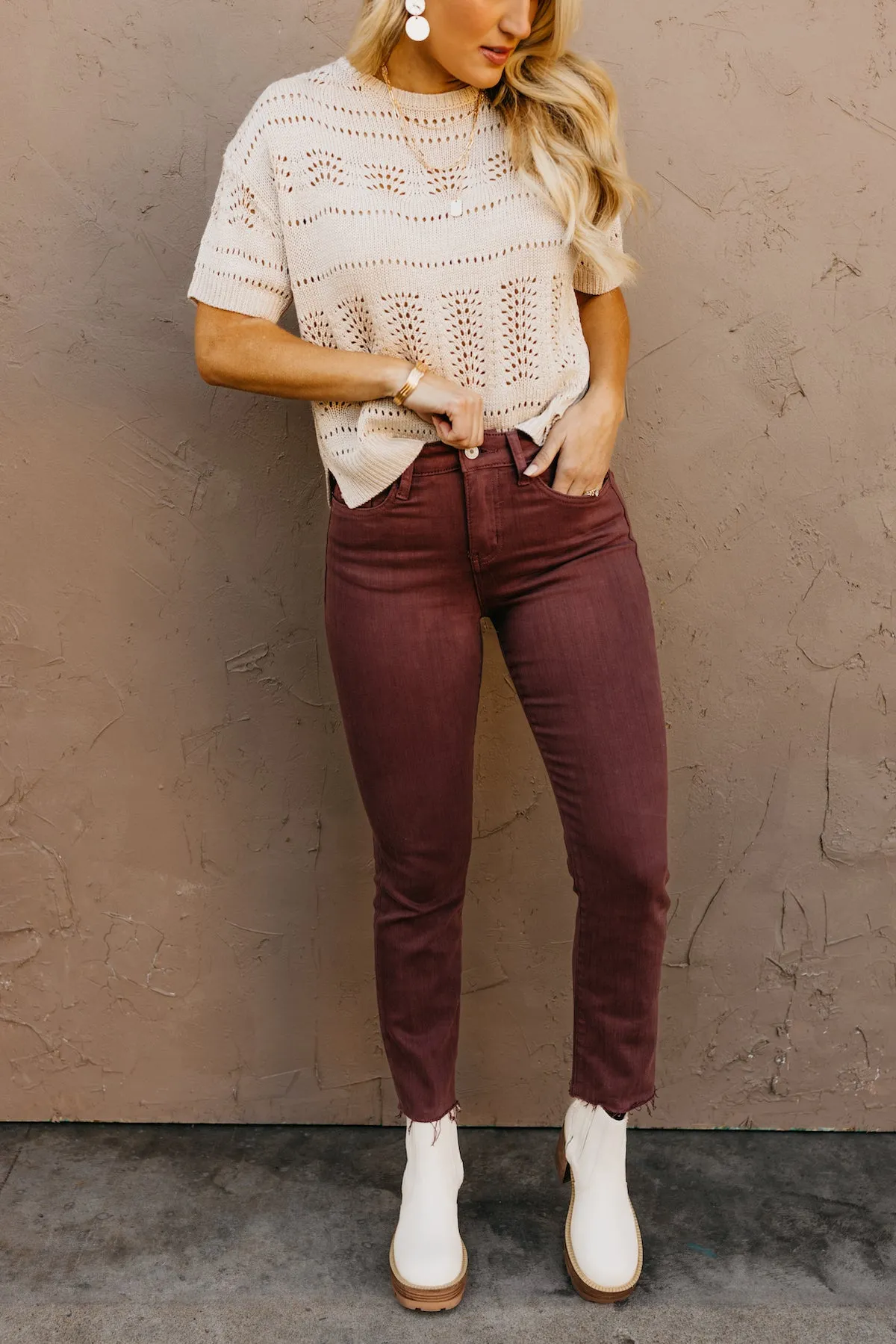 Vervet Denim | The Jeanne Frey Hem Crop Straight Denim