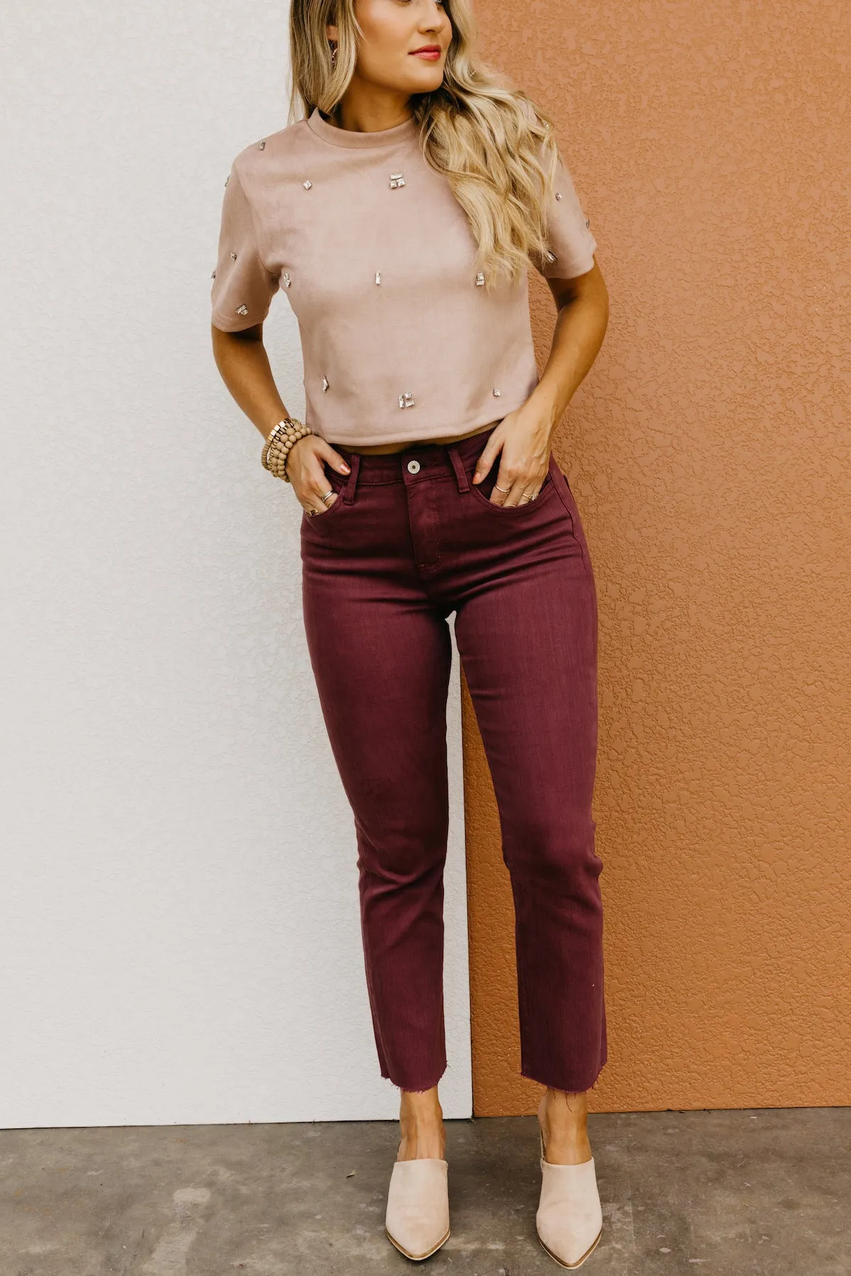 Vervet Denim | The Jeanne Frey Hem Crop Straight Denim