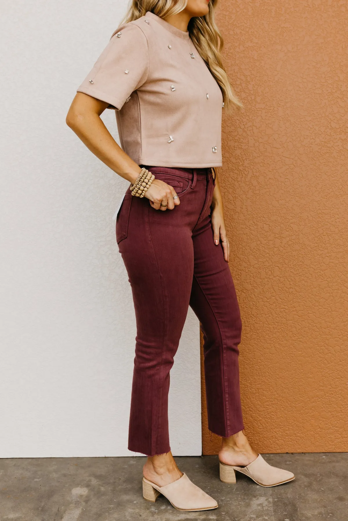 Vervet Denim | The Jeanne Frey Hem Crop Straight Denim