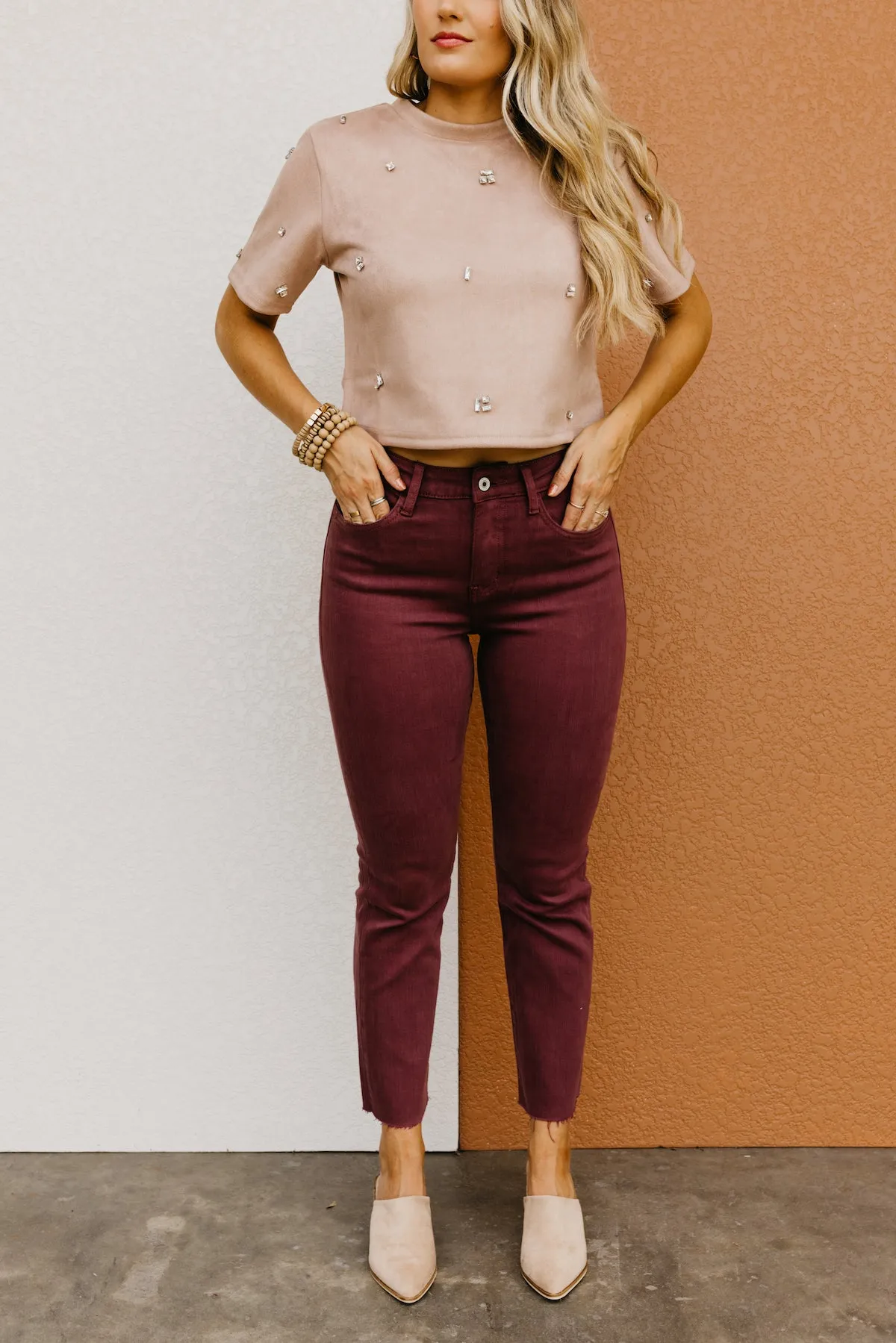 Vervet Denim | The Jeanne Frey Hem Crop Straight Denim