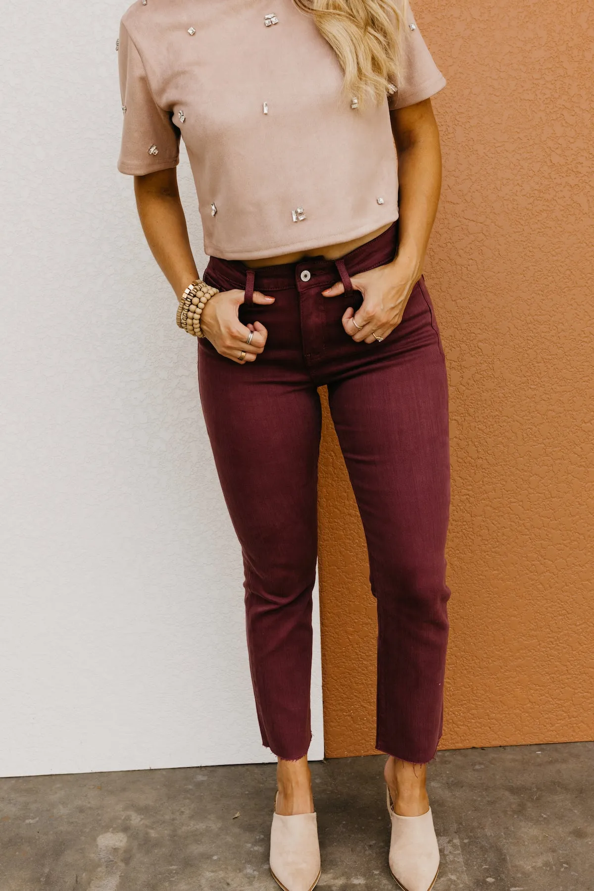 Vervet Denim | The Jeanne Frey Hem Crop Straight Denim