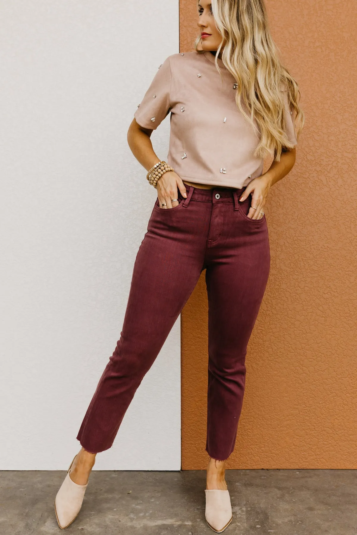 Vervet Denim | The Jeanne Frey Hem Crop Straight Denim