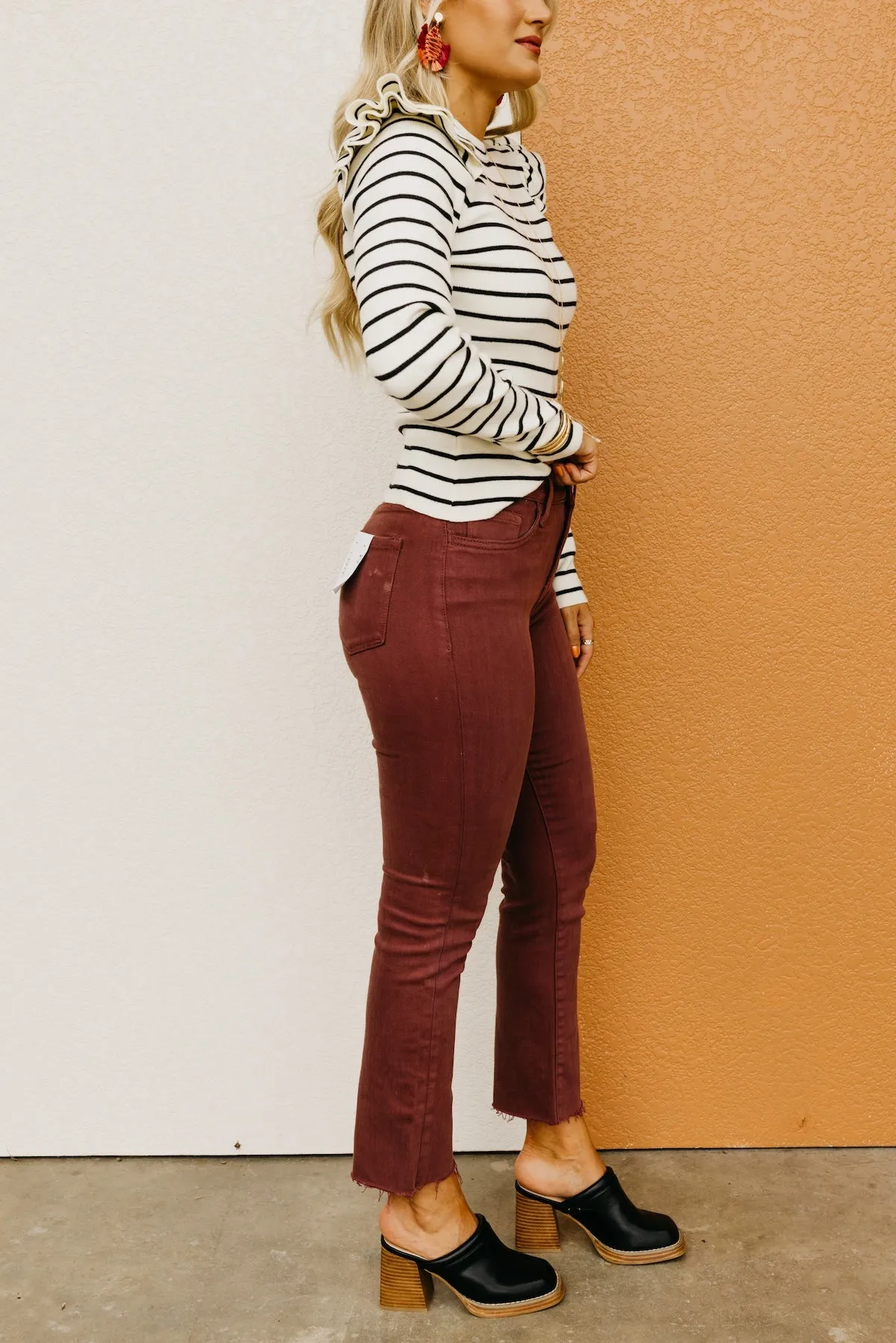 Vervet Denim | The Jeanne Frey Hem Crop Straight Denim