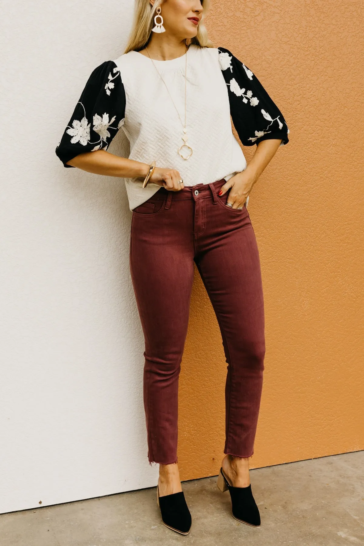 Vervet Denim | The Jeanne Frey Hem Crop Straight Denim