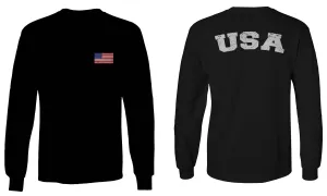 VICES AND VIRTUESS Vintage American Flag United States America Seal USA Marines mens Long sleeve t shirt
