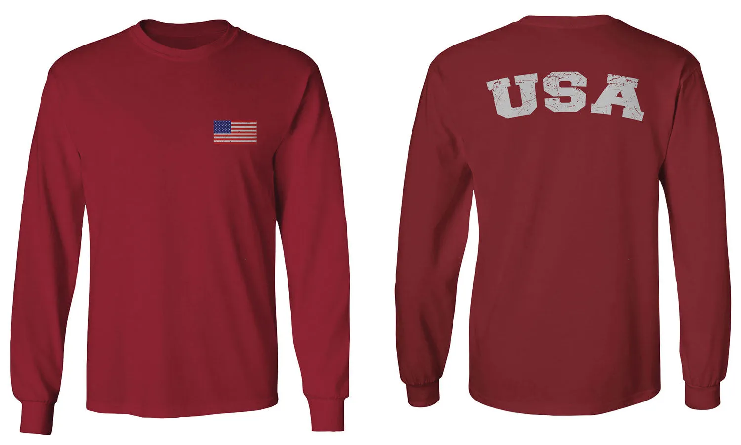 VICES AND VIRTUESS Vintage American Flag United States America Seal USA Marines mens Long sleeve t shirt