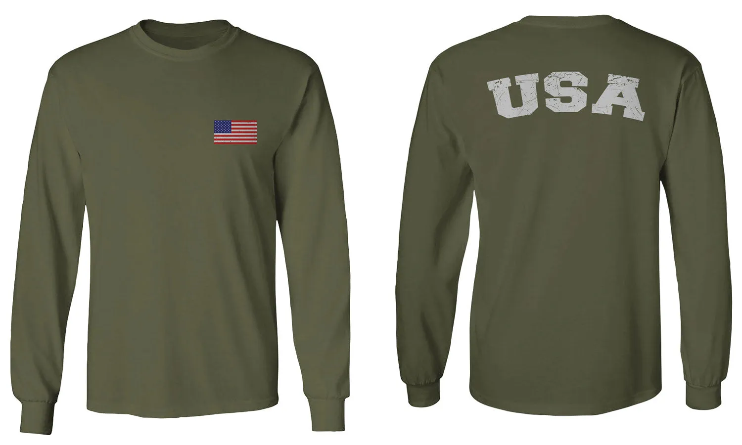 VICES AND VIRTUESS Vintage American Flag United States America Seal USA Marines mens Long sleeve t shirt