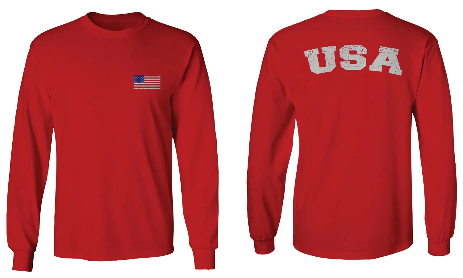 VICES AND VIRTUESS Vintage American Flag United States America Seal USA Marines mens Long sleeve t shirt
