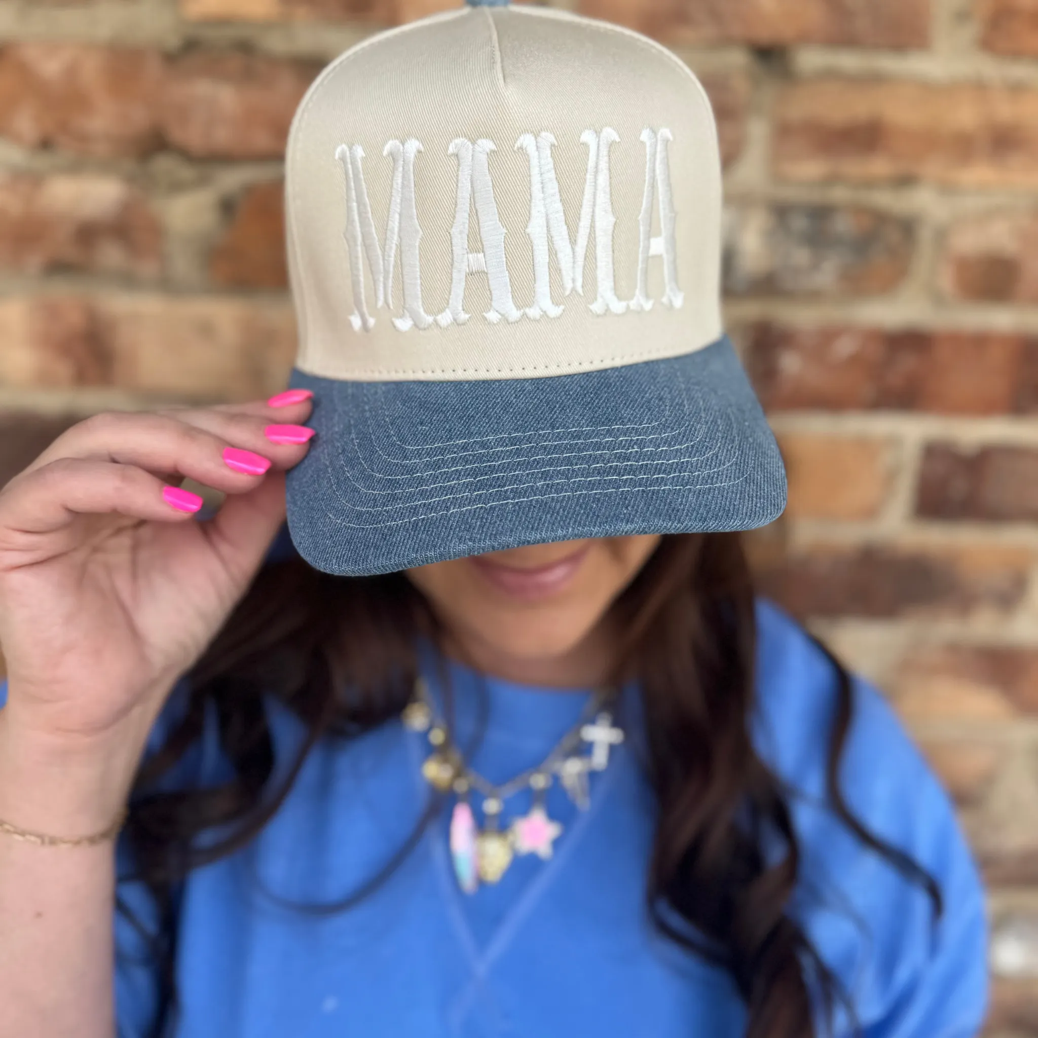 Vintage Baseball Embroidered Hat For Mom