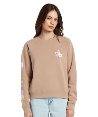 Volcom Womens Truly Stokin Crew Long Sleeve Shirt