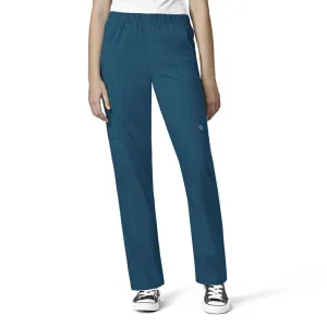 W123 5855 Unisex Multi-Cargo Scrub Pants Caribbean Blue