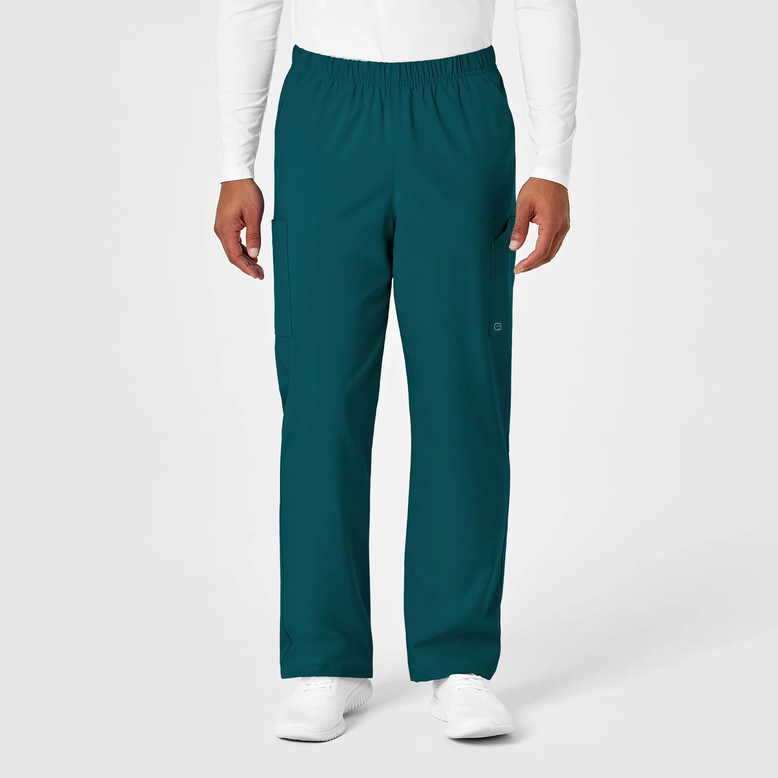 W123 5855 Unisex Multi-Cargo Scrub Pants Caribbean Blue