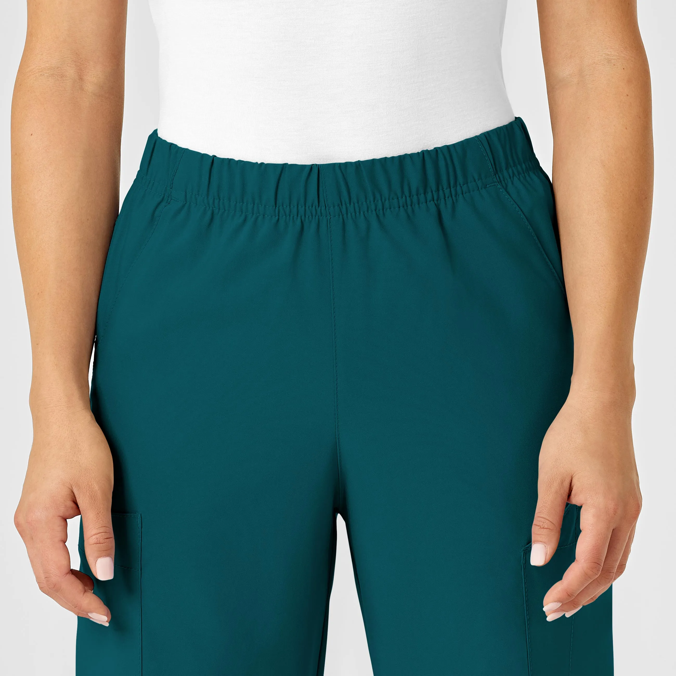 W123 5855 Unisex Multi-Cargo Scrub Pants Caribbean Blue