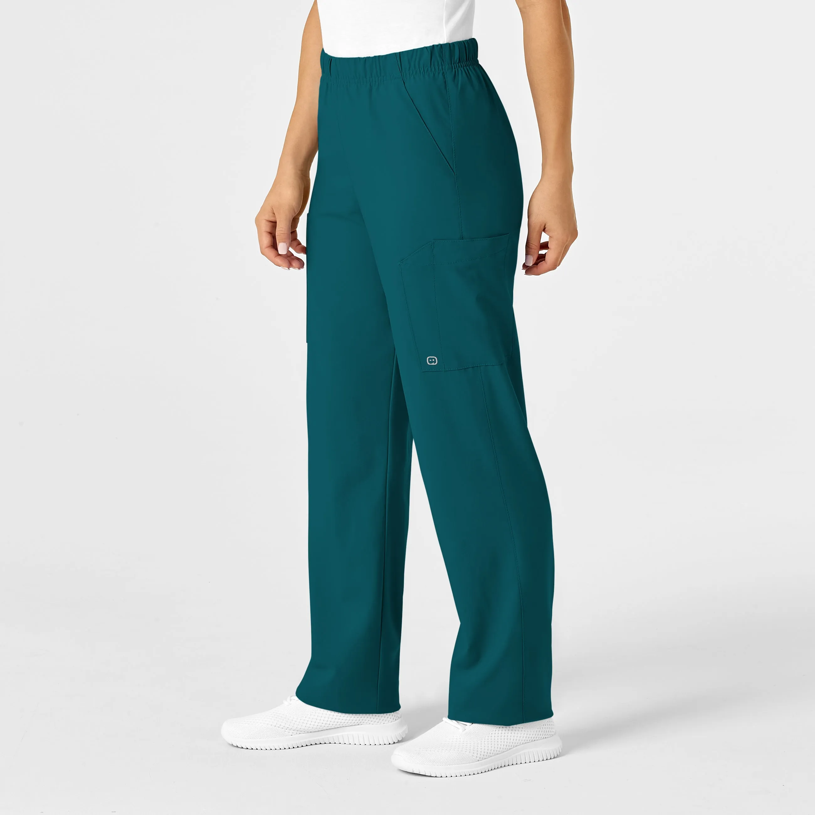 W123 5855 Unisex Multi-Cargo Scrub Pants Caribbean Blue