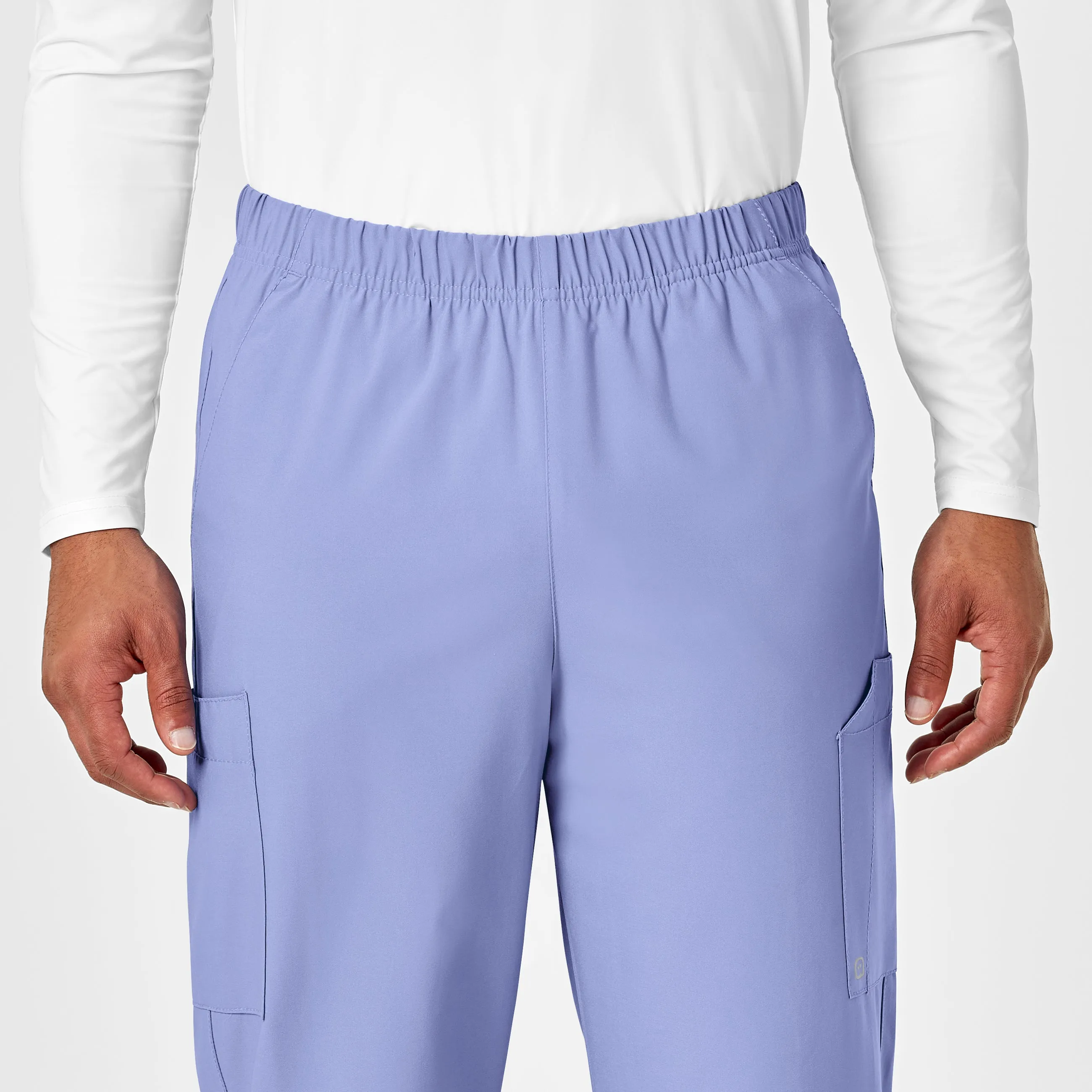 W123 5855 Unisex Multi-Cargo Scrub Pants Ceil Blue