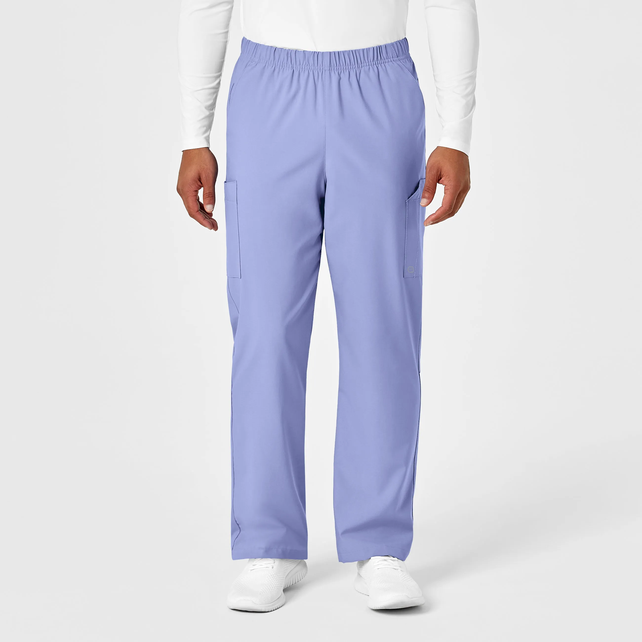 W123 5855 Unisex Multi-Cargo Scrub Pants Ceil Blue