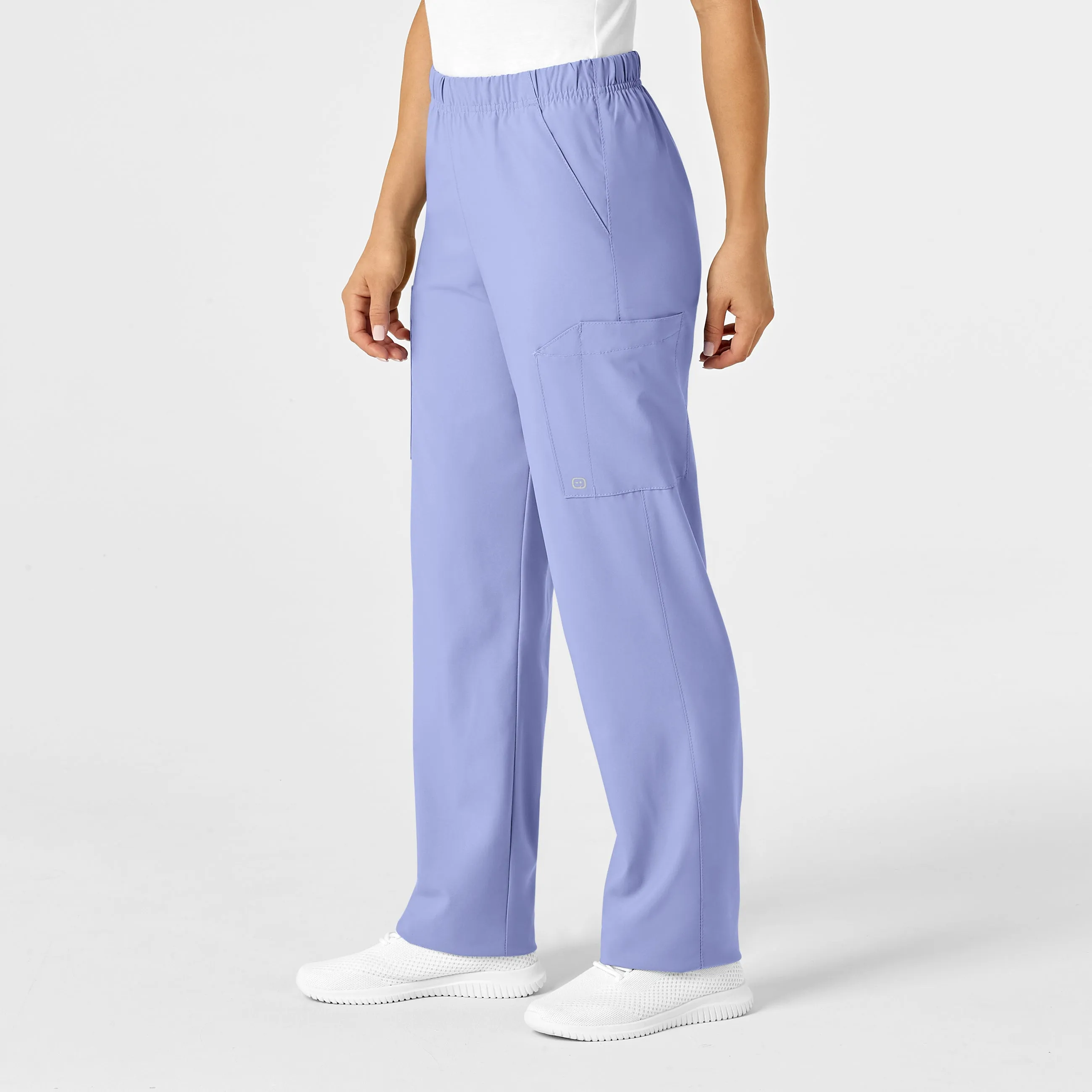 W123 5855 Unisex Multi-Cargo Scrub Pants Ceil Blue