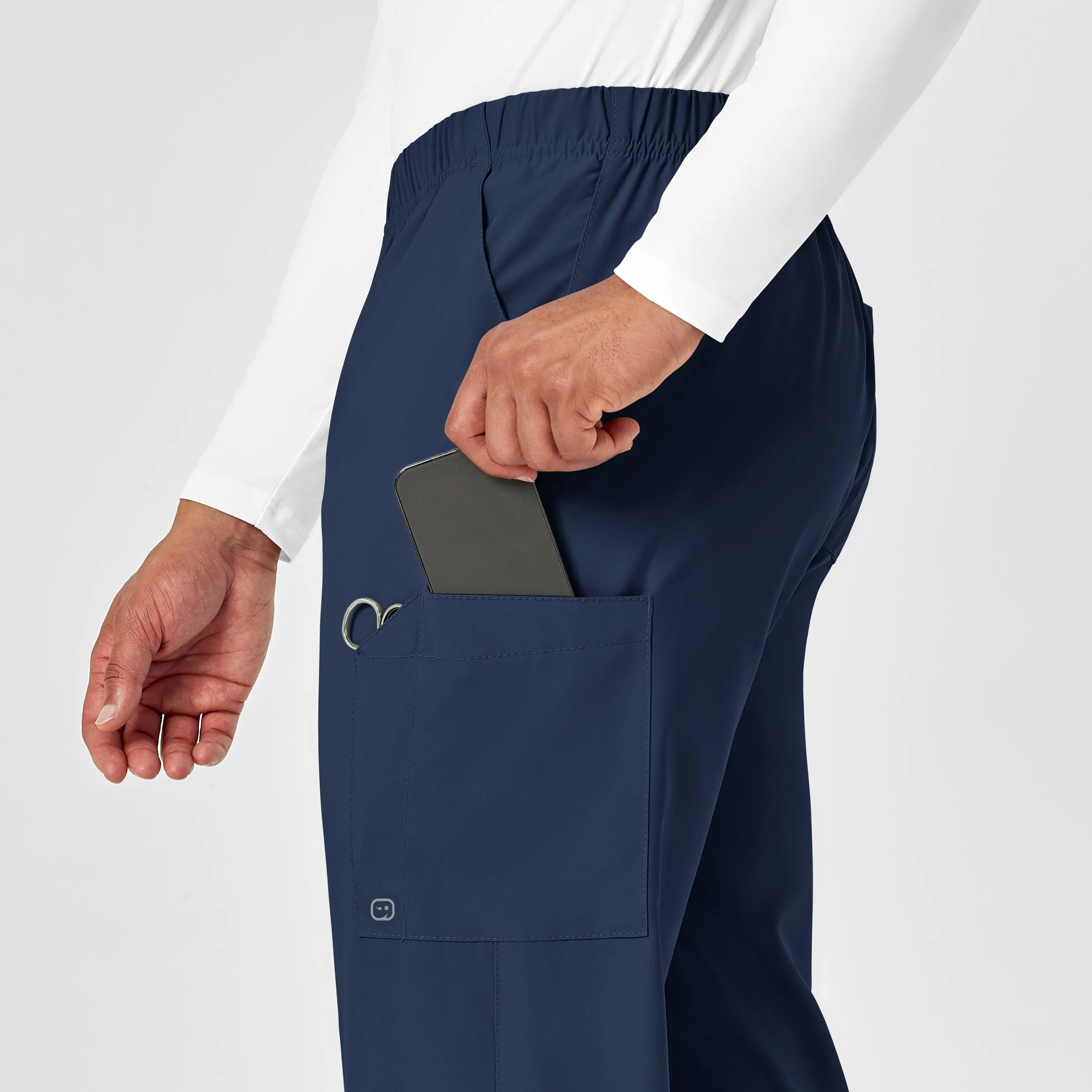 W123 5855 Unisex Multi-Cargo Scrub Pants Navy