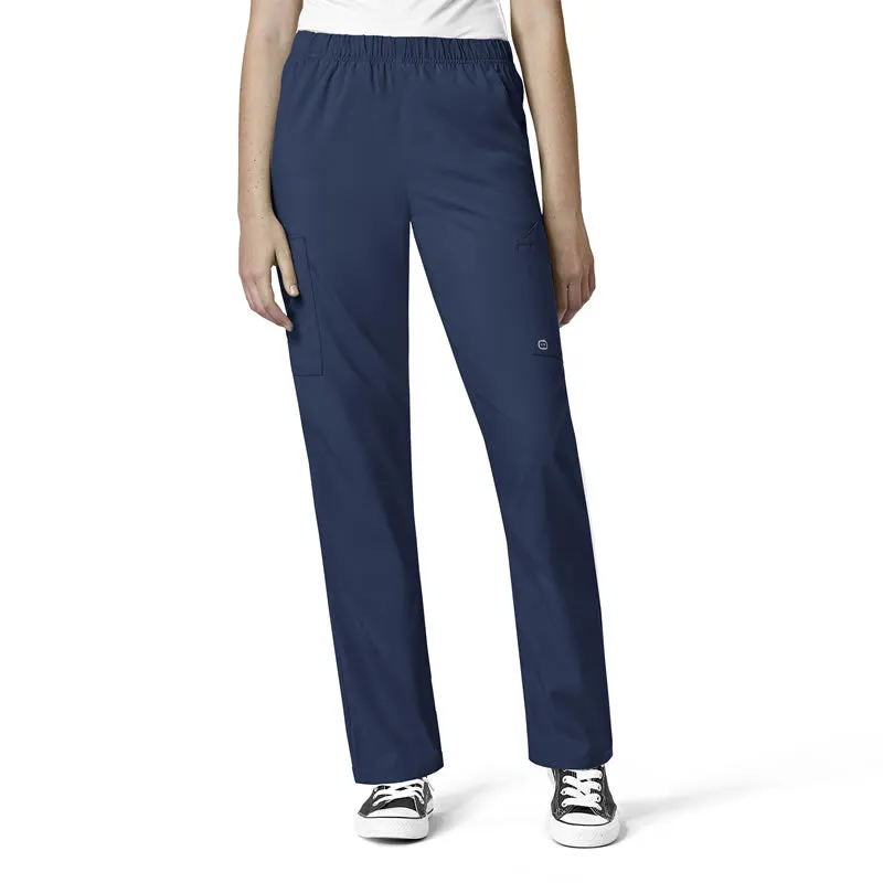 W123 5855 Unisex Multi-Cargo Scrub Pants Navy