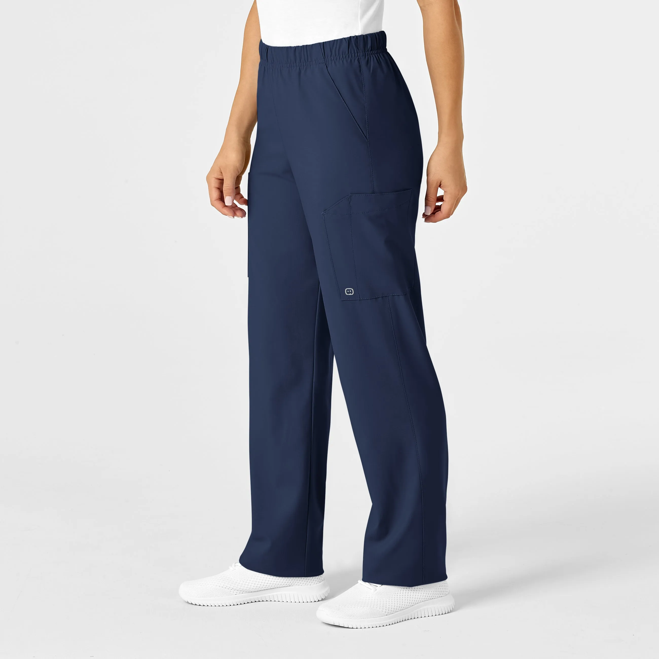 W123 5855 Unisex Multi-Cargo Scrub Pants Navy