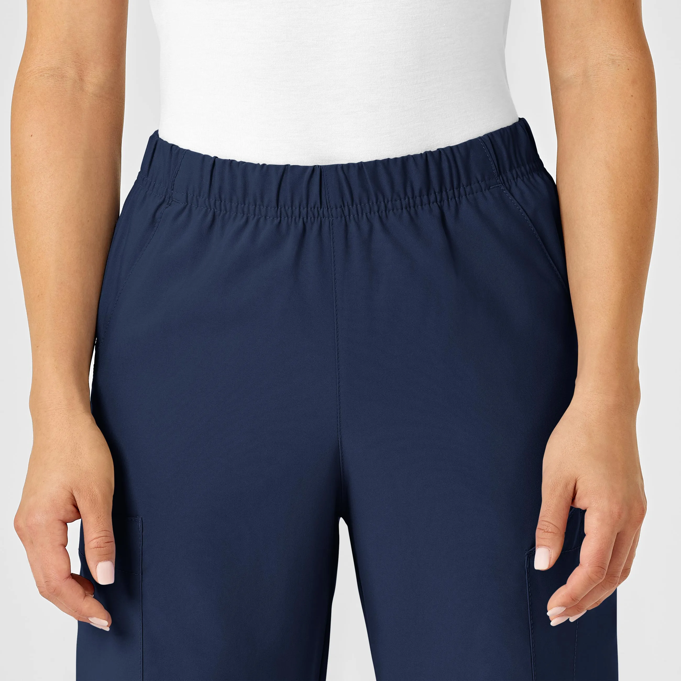W123 5855 Unisex Multi-Cargo Scrub Pants Navy