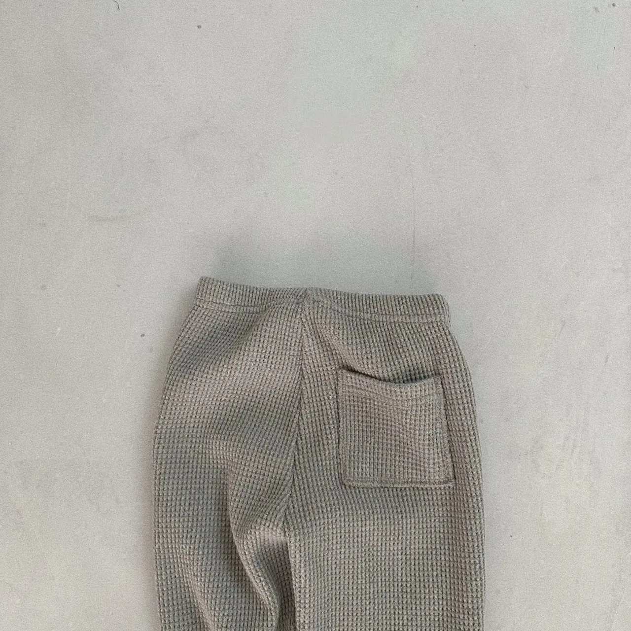Waffle Cotton Pants, Khaki