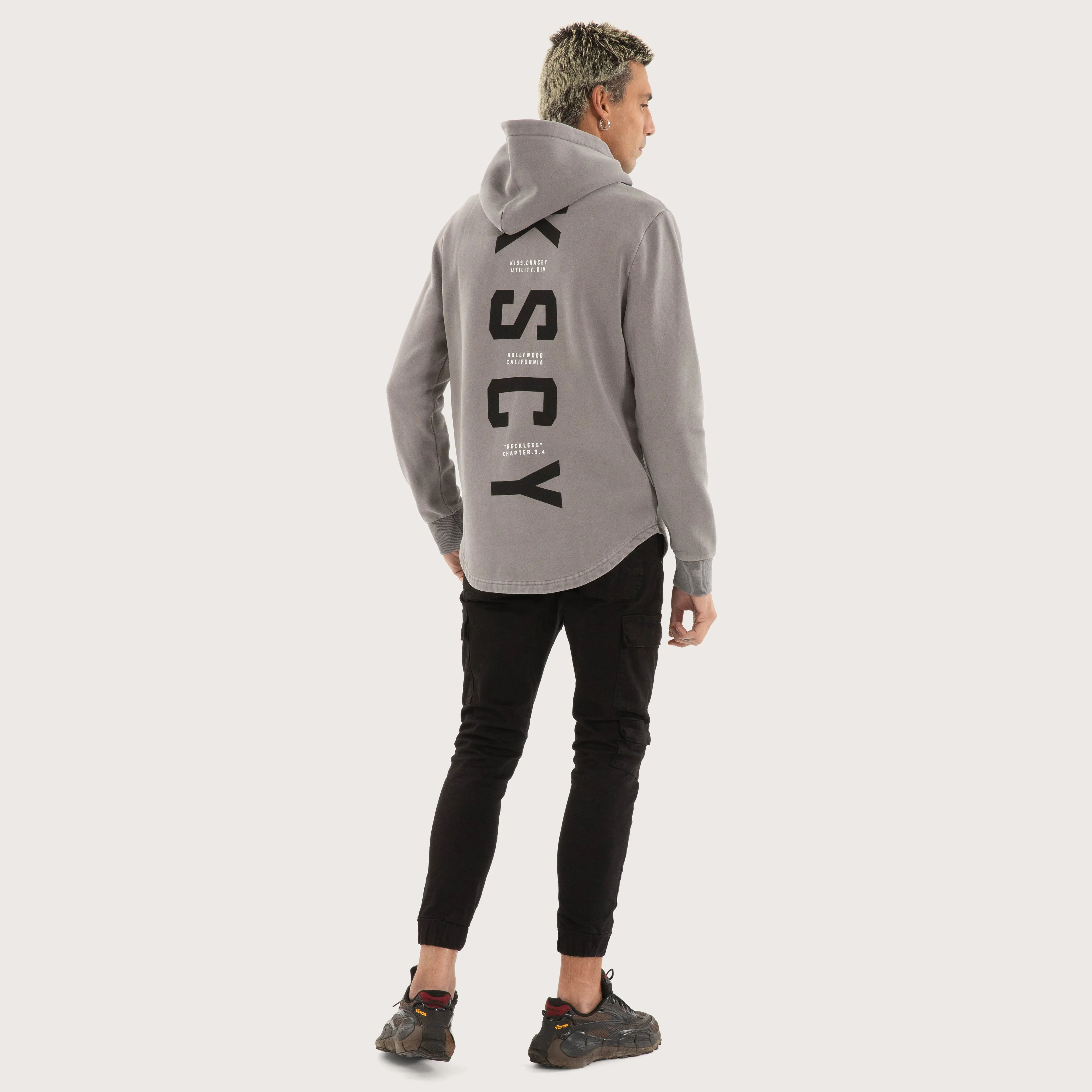 Wander Dual Curved Hoodie Pigment Frost Grey