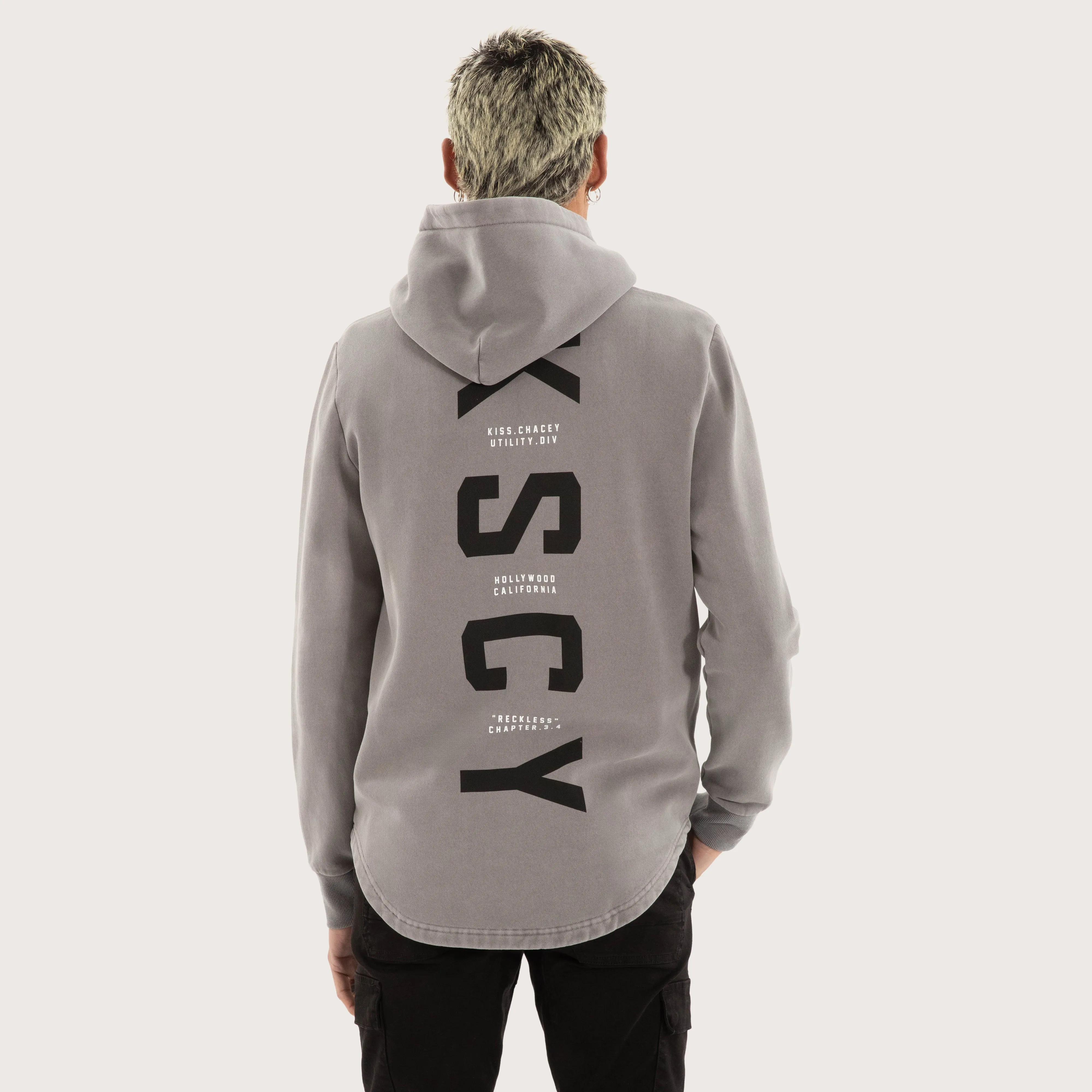 Wander Dual Curved Hoodie Pigment Frost Grey