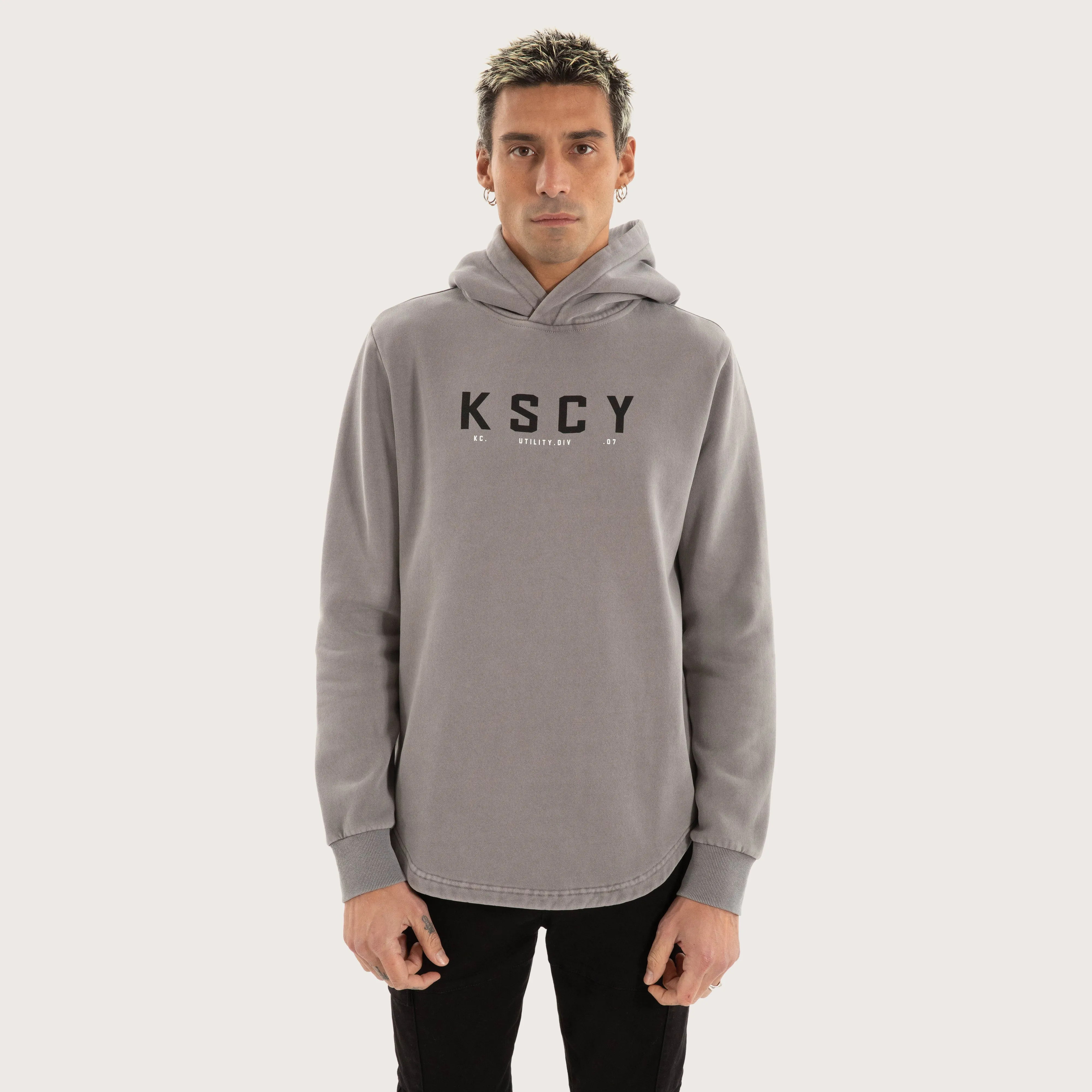 Wander Dual Curved Hoodie Pigment Frost Grey