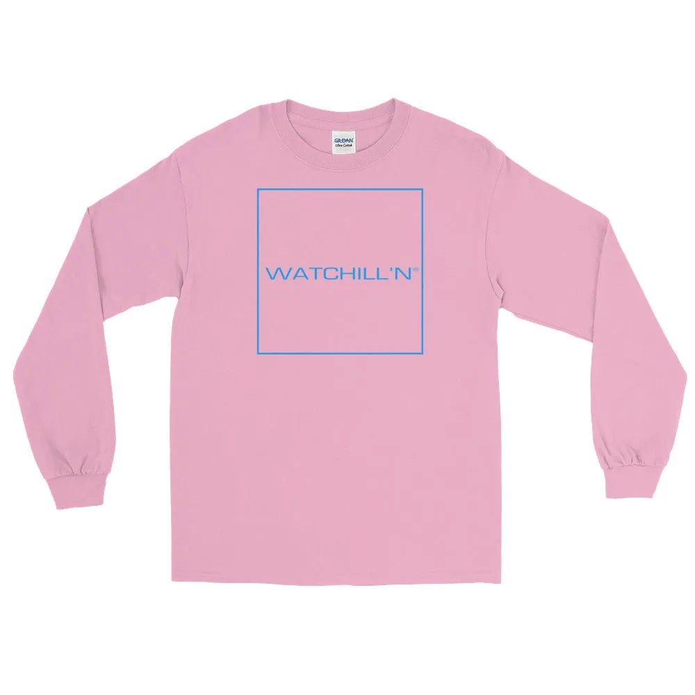 Watchill'n 'Box Logo' - Long Sleeve T-Shirt (Blue)