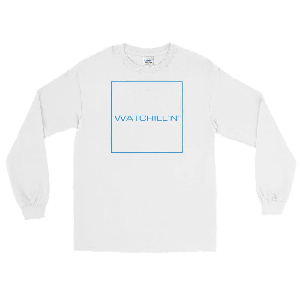 Watchill'n 'Box Logo' - Long Sleeve T-Shirt (Blue)