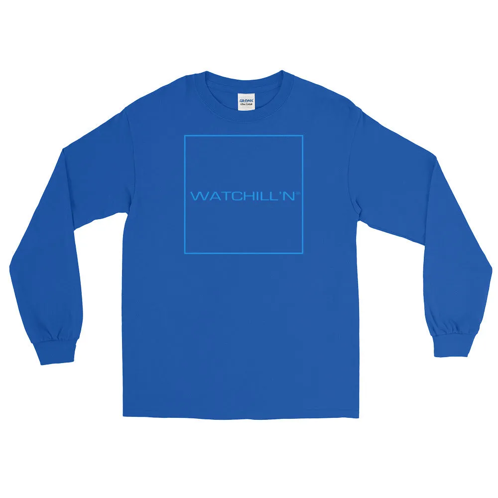 Watchill'n 'Box Logo' - Long Sleeve T-Shirt (Blue)