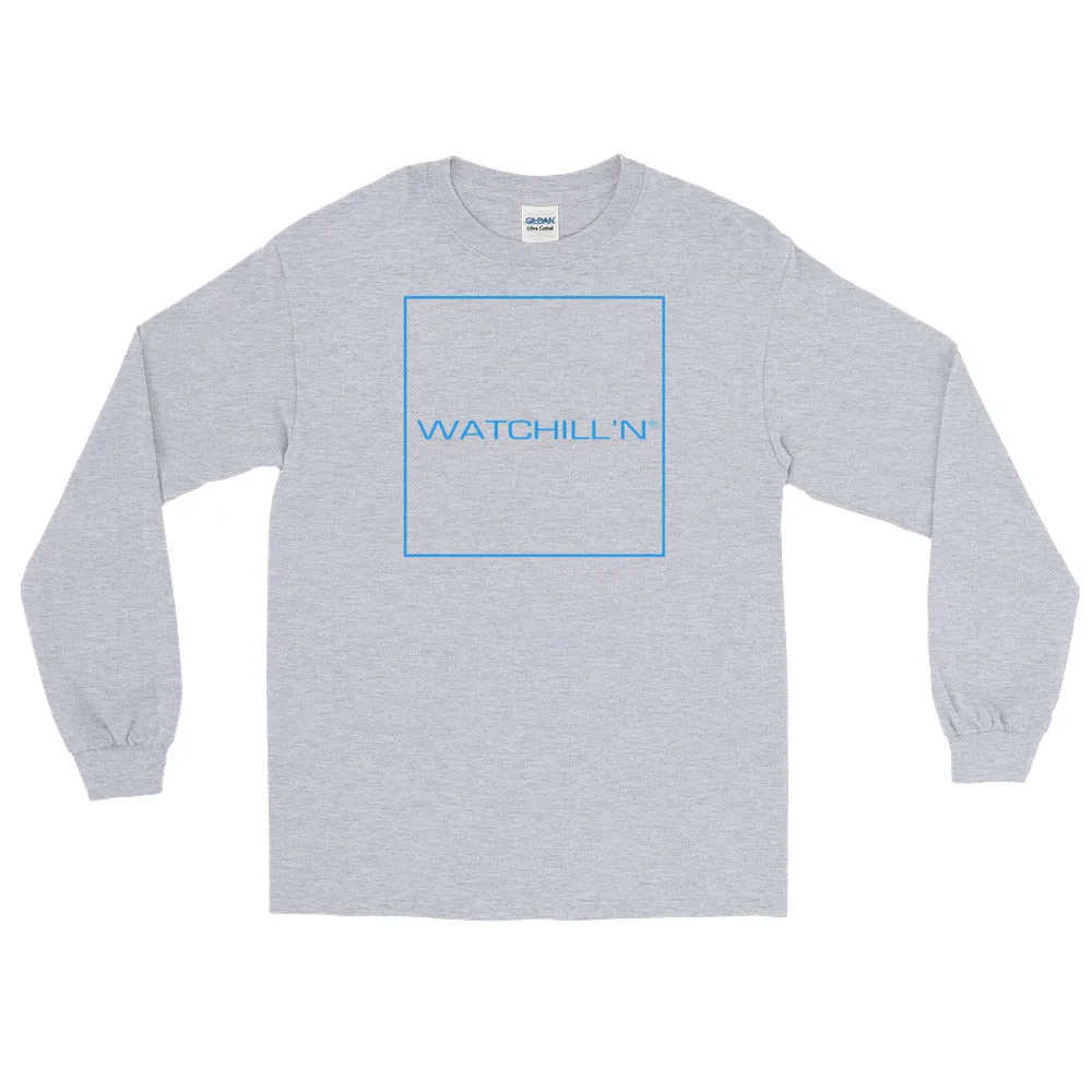 Watchill'n 'Box Logo' - Long Sleeve T-Shirt (Blue)