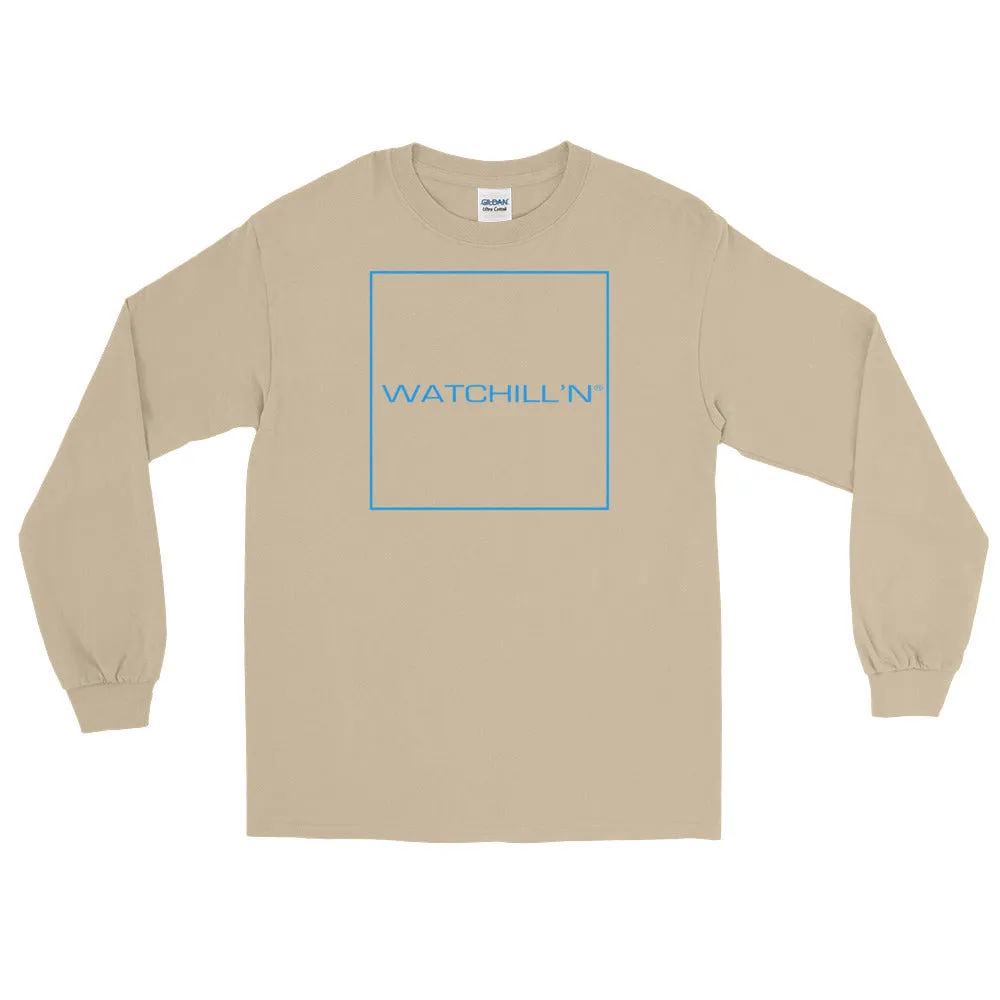 Watchill'n 'Box Logo' - Long Sleeve T-Shirt (Blue)