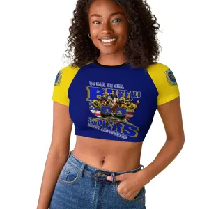 We Can We Will Buffalo Soldiers Raglan Cropped T shirt Us Army Ready and Forward DT02