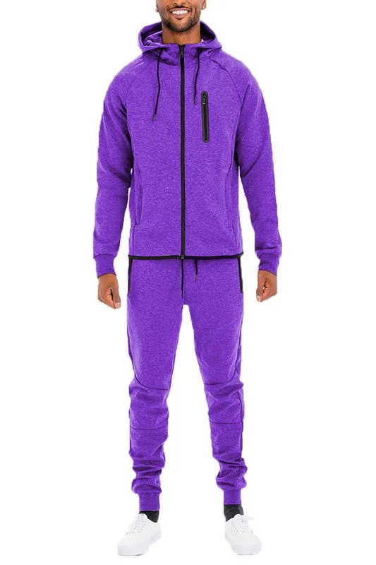 Weiv Mens Full Zip Sweat Pant Sweat Set
