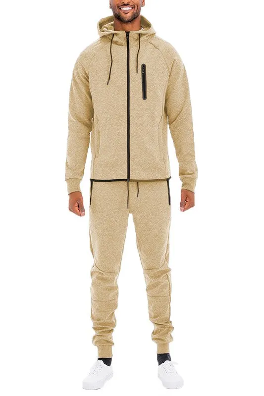Weiv Mens Full Zip Sweat Pant Sweat Set