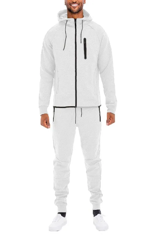 Weiv Mens Full Zip Sweat Pant Sweat Set