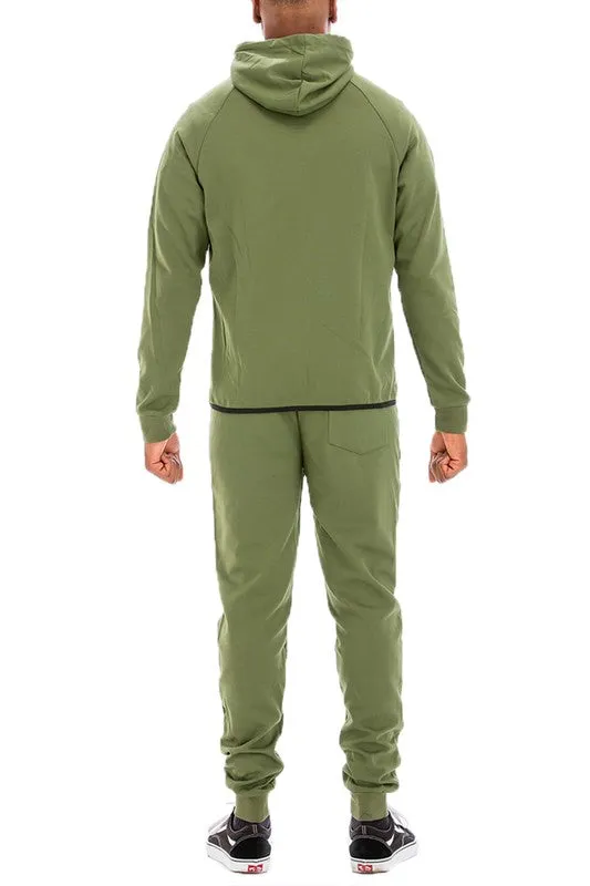 Weiv Mens Full Zip Sweat Pant Sweat Set