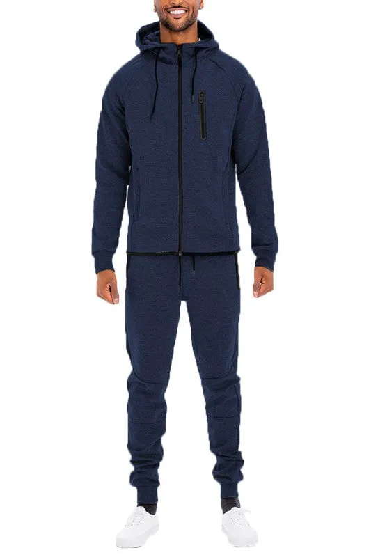 Weiv Mens Full Zip Sweat Pant Sweat Set