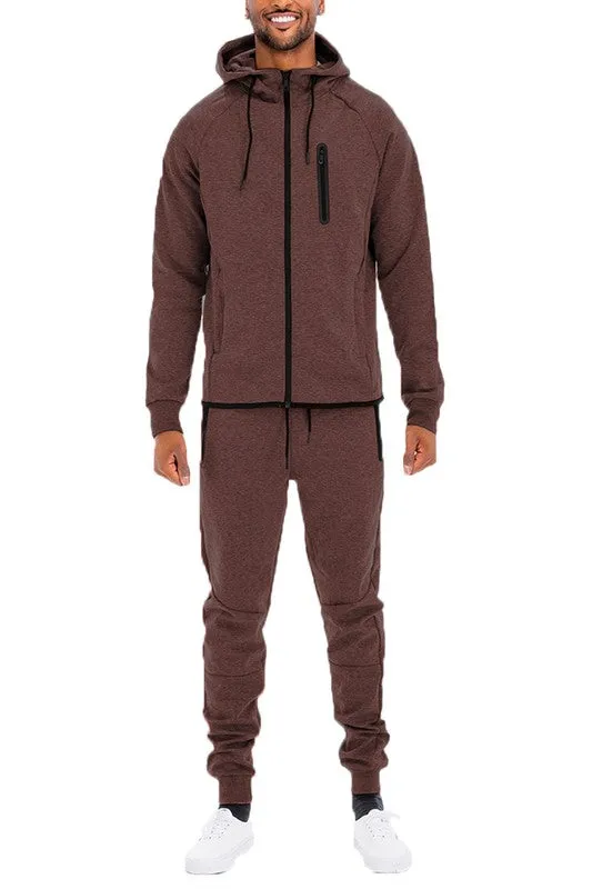 Weiv Mens Full Zip Sweat Pant Sweat Set