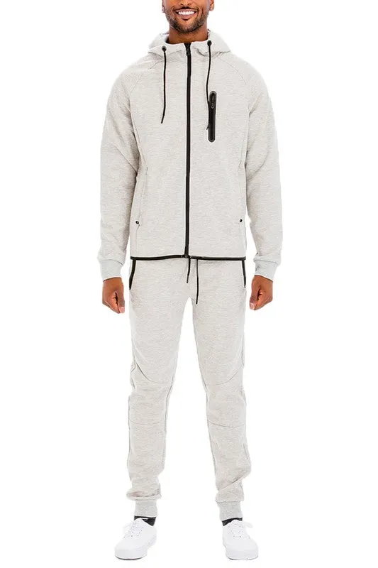 Weiv Mens Full Zip Sweat Pant Sweat Set
