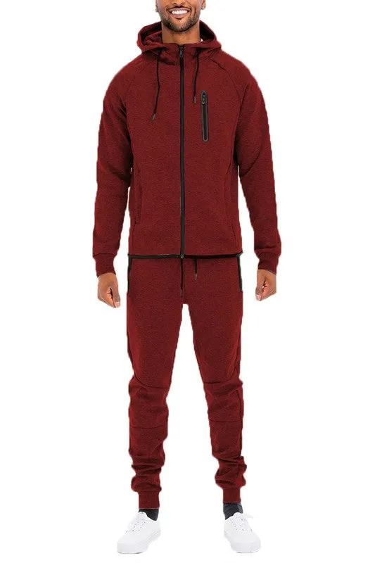 Weiv Mens Full Zip Sweat Pant Sweat Set