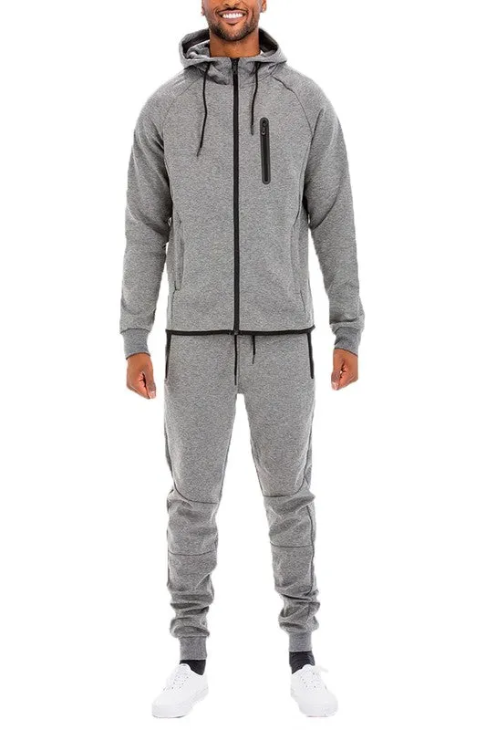Weiv Mens Full Zip Sweat Pant Sweat Set
